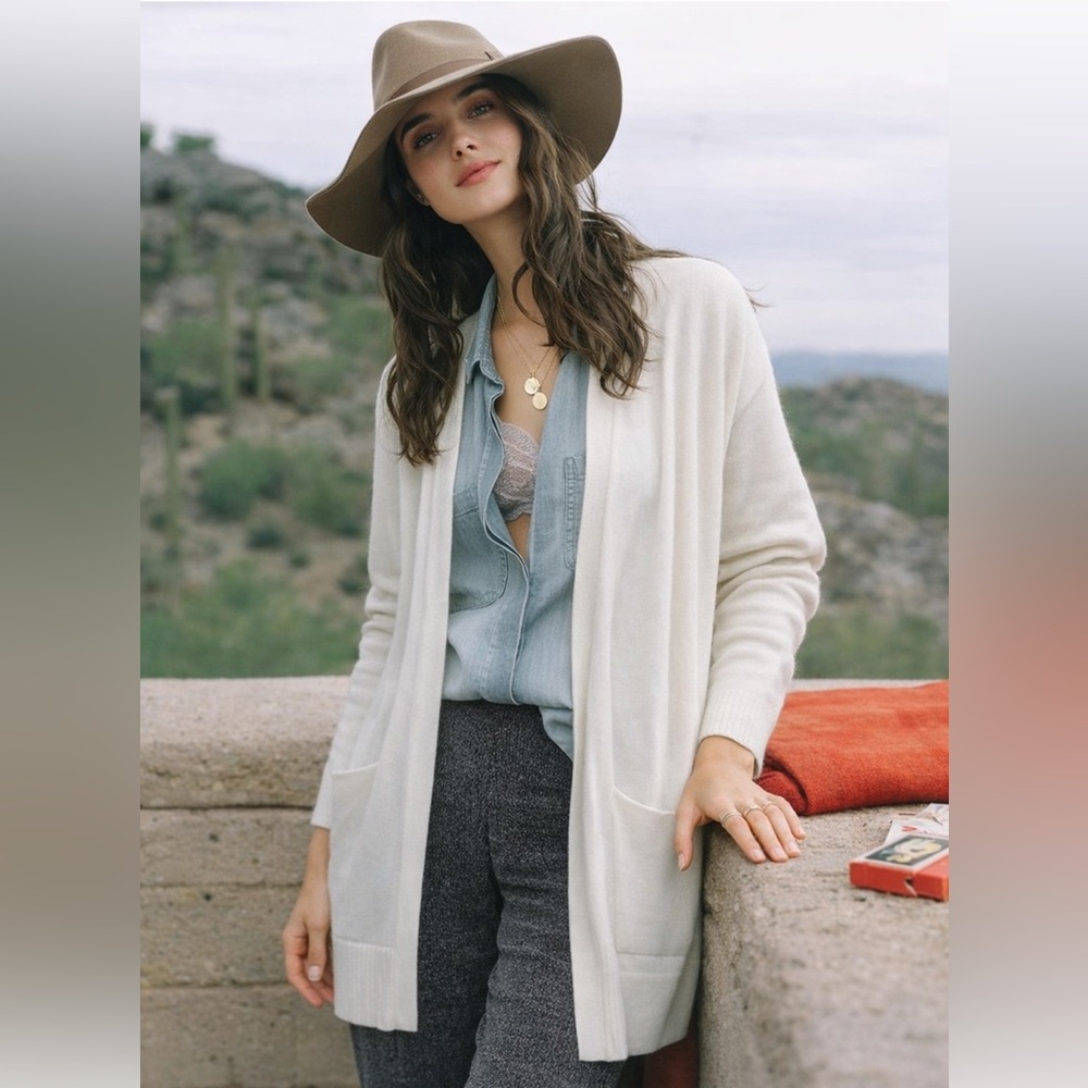 Moth Cotton Cashmere Open Front Cardigan Anthropologie